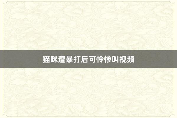 猫咪遭暴打后可怜惨叫视频